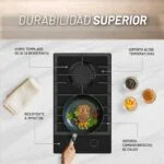 Parrilla Cristal Templado Negro Mate de 2 Quemadores Empotrable 29.5cm Nuur PARGA2VTM - Imagen 6