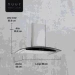 Campana Acero Inoxidable de Pared 90cm Nuur CAMEXPA90AV - Imagen 7