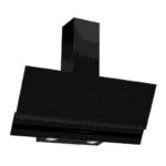 Campana de Pared Doble Cristal Templado Negro Mate 90cm Nuur CAMEXPA90VTM