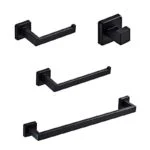 Juego de Accesorios Negro Mate 4 Piezas ROW Tecnobath TB41.030NEGRO