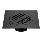 Coladera Cuadrada 6" Negro Mate Meer RES-012