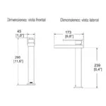 Monomando Alto de Lavabo Premier Ebano EP-938-EB Helvex - Imagen 3