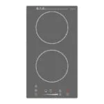 Parrilla de Inducción Magnética Vertical Negro Mate de 2 Quemadores 28.8cm 127V Nuur PARIN2-BM
