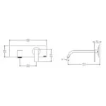 Monomando de Lavabo a Pared Vértika Duna EP-3007-DN Helvex - Imagen 2