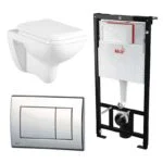 Kit Tanque Oculto A101, Taza Suspendida WC-014 y Pulsador M271 Tecnobath-Alcaplast PWCS13-SADRO