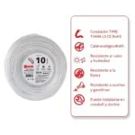 Cable THW-LS/THHW-LS CE RoHS Calibre 10 AWG Blanco 50 Metros IUSA 267299 - Imagen 2