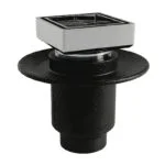 Coladera Corta de 1 Boca Vertical Desagüe de Contorno Cuadrado para Inserto Helvex 22V-CHLI
