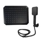 Regadera con Brazo y Teléfono Negro Mate Meer RS303 - Imagen 3