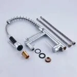 Monomando con Salida Doble y Manguera Retráctil para Cocina Cromo Meer MZM8110F - Imagen 4