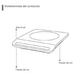 Parrilla de Inducción Magnética de 1 Quemador Sobreponer 28cm 110V Supra 1Q-IN - Imagen 5