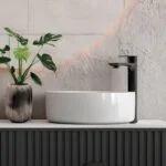 Monomando Alto para Lavabo Gunmetal Rugo P-105G - Imagen 3