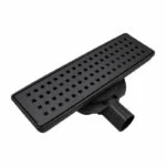 Coladera Rectangular con Rejilla de Acero Inoxidable 28.8x8.8cm Negro Mate Rugo P-500N - Imagen 2