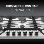 Parrilla Acero Inoxidable de 6 Quemadores Empotrable 90cm Nuur PARGA6AI - Imagen 8