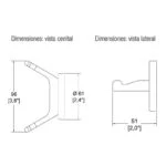 Gancho Doble Clásica II Cromo Helvex 206 - Imagen 2