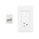 Línea Toscana Doble Apagador y Contacto Aterrizado Sanelec 4524 - Imagen 3