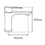 Monomando Corto para Lavabo de Acero Inoxidable Cromo Rugo P-102C - Imagen 2