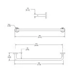 Toallero de Barra Tubular Obsidiana TUB-05-OB Helvex - Imagen 2