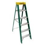 Escalera de Fibra de Vidrio de Tijera 7 Peldaños Tipo II 3.73 metros Carga 175 Kg Escalumex FTS-8