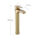 Monomando Alto para Lavabo Dorado Dica 4439.5 - Imagen 6