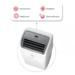 Aire Acondicionado Portátil 1 Tonelada (12,000 BTU/h) 115V Enfriamiento y Calefacción Rheem RPAI-CHN12H - Imagen 4