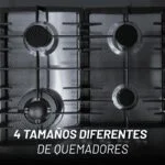 Parrilla Acero Inoxidable de 4 Quemadores Empotrable 59cm Nuur PARGA4AI - Imagen 6