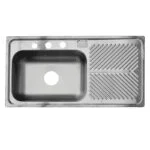 Fregadero Empotrar Mark 101 x 54 cm 1 Tina 1 Escurridor Derecho EB Técnica M-202 - Imagen 3