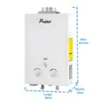 Calentador Instantáneo 6 L/min Gas Natural 1 Servicio Primo 616631 - Imagen 3