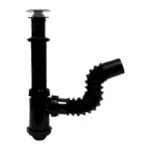 Céspol Flexible para Lavabo con Sistema Push Negro Fleximatic 2218NA - Imagen 2