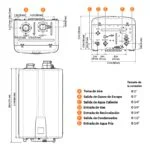Calentador Instantáneo de Condensación Standard Navien 28.5 L/M 180,000 BTU/h 5 Servicios Gas LP o Natural NPE-210S2-NG - Imagen 4