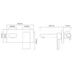 Monomando Empotrable para Lavabo Brushed Gold ROW Tecnobath TB43.021BG - Imagen 2