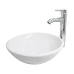 Paquete de Lavabo Redondo de Sobreponer + Accesorios de Instalación Bowl Pack Detroit Ekon/Ceramosa 62810 - Imagen 2