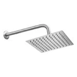 Regadera de Plato Cuadrada 8" con Brazo y Chapetón Satinado 4518C.9