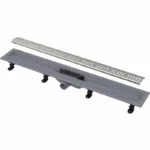 Sistema de Drenaje Lineal con Rejilla de Acero Inoxidable Mate 910 x 120 x 130 mm Alcaplast APZ10-850M Tecnobath