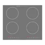 Parrilla de Inducción Magnética Negro Mate de 4 Quemadores 59cm 120V Nuur PARIN4-120-BM