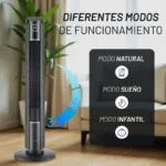 Ventilador de Torre 42" con Inclinación y Wi-Fi 45W Nuur VENTI42TORDI - Imagen 5