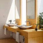 Monomando para Lavabo Alto con Desagüe de Push Bamboo Cromado Helvex E-923 - Imagen 2