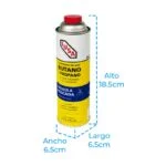 Cartucho de Gas Butano/Propano con Válvula Roscada 275g IUSA 616103 - Imagen 3