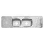 Fregadero Empotrar 188 x 54cm Doble Tina Doble Escurridor EB Técnica C-123 - Imagen 3