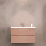 Gabinete Volado Easy Roble Provenzal con Lavabo Orbis 81cm x 46cm Esbaño 90370