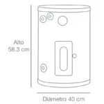 Calentador de Depósito Eléctrico 38 Litros (10 Galones) 220V 1 Servicio Rheem 89VP10/415512 - Imagen 4
