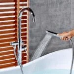 Llave de Piso para Tina con Regadera de Mano Cromo Tecnobath TB15.411 - Imagen 2
