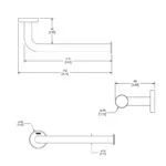 Toallero Sencillo Tubular Obsidiana TUB-09-OB Helvex - Imagen 2