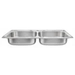 Tarja Doble Empotrar 84 x 48 x 15cm Acero Inoxidable Satinado Meer TD8448 - Imagen 3