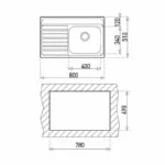 Paquete Tekaway 800.510 1C 1E I MNI Incluye Tarja 80x51x15cm Escurridor Izquierdo, Monomando Giratorio America MNI y Contracanasta Helixpro - Imagen 5