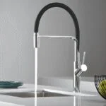 Monomando para Cocina Cuello Flexible Cromo/Negro Tecnobath TB09.083 - Imagen 2