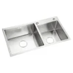 Tarja Doble Empotrar 82 x 45 x 22cm Acero Inoxidable Satinado Meer TD8245-1S