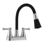 Mezcladora para Lavabo 4" Cromo-Negro Solvex SF-41006