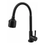 Monomando Flexible para Fregadero Negro Mate Meer MZM8135F