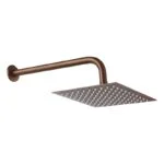 Regadera de Plato Cuadrada 8" con Brazo y Chapetón Bronce Dica 4518C.8