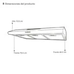 Campana Extractora Slim de Acero Inoxidable Supra CB-80 - Imagen 6